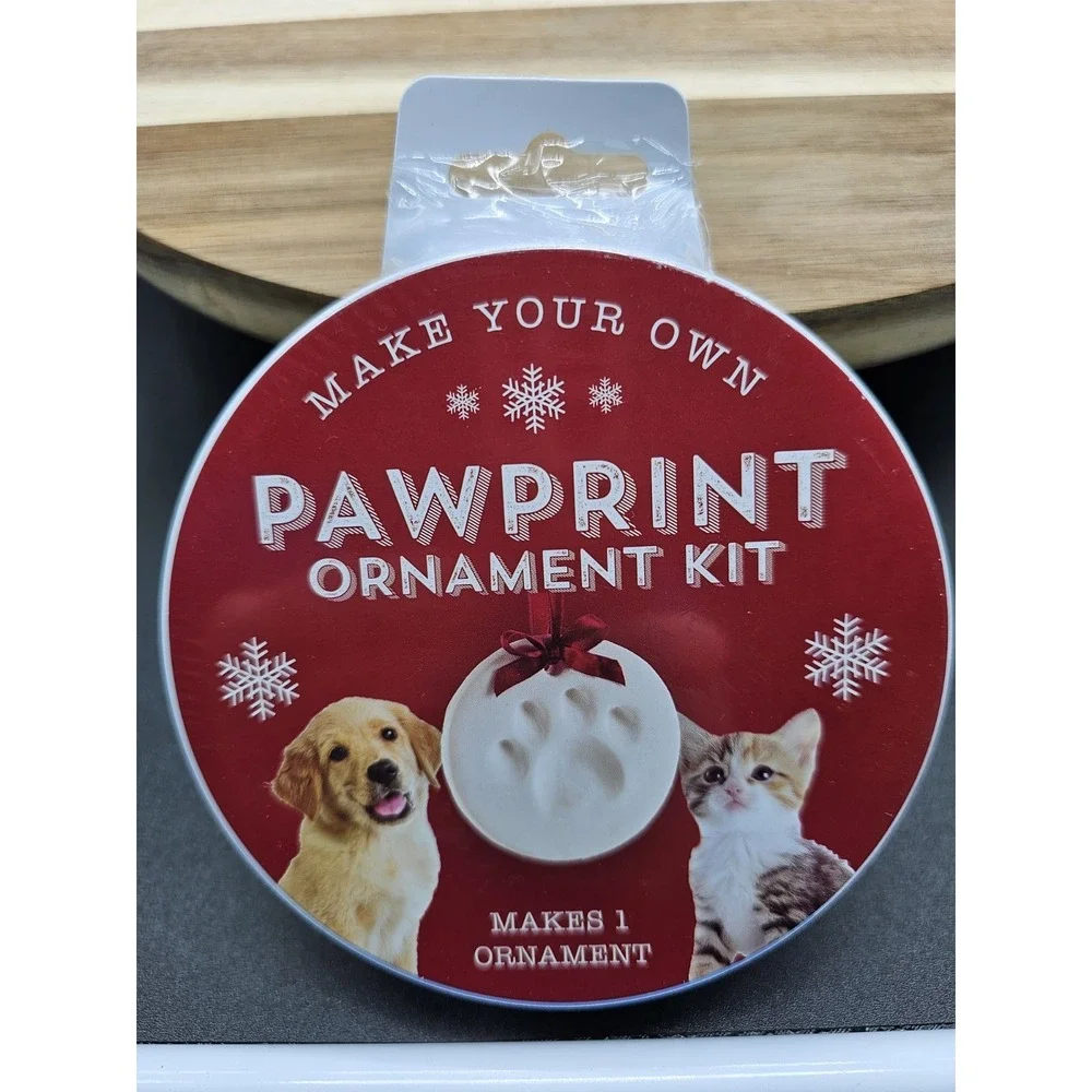 Set‎ Of 2 DIY Dog/Cat Paw Print Keepsake Ornament Kit